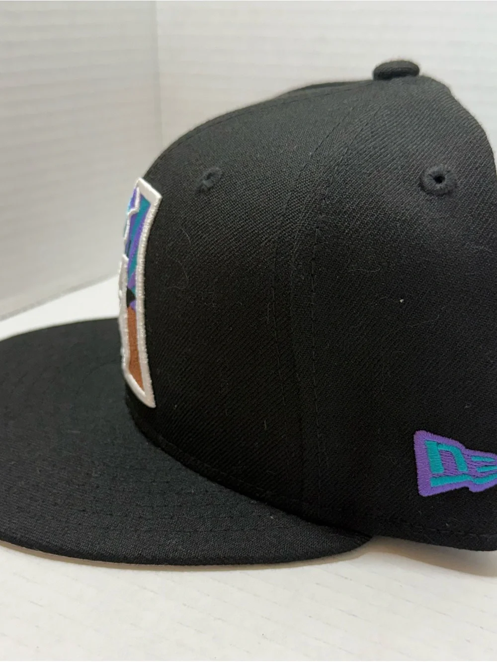 Arizona Diamondbacks New Era 59Fifty Black Retro Color/ Copper Logo MLB 7 5/8